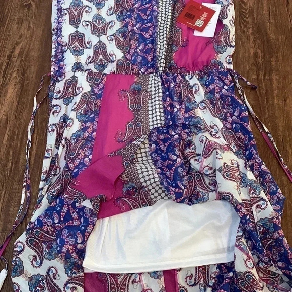 Reba Halter Dress Colorful Print Size Large NWT - Picture 8 of 13